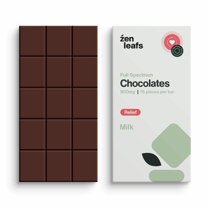 Zen Leafs Full Spectrum Milk Chocolates 900mg